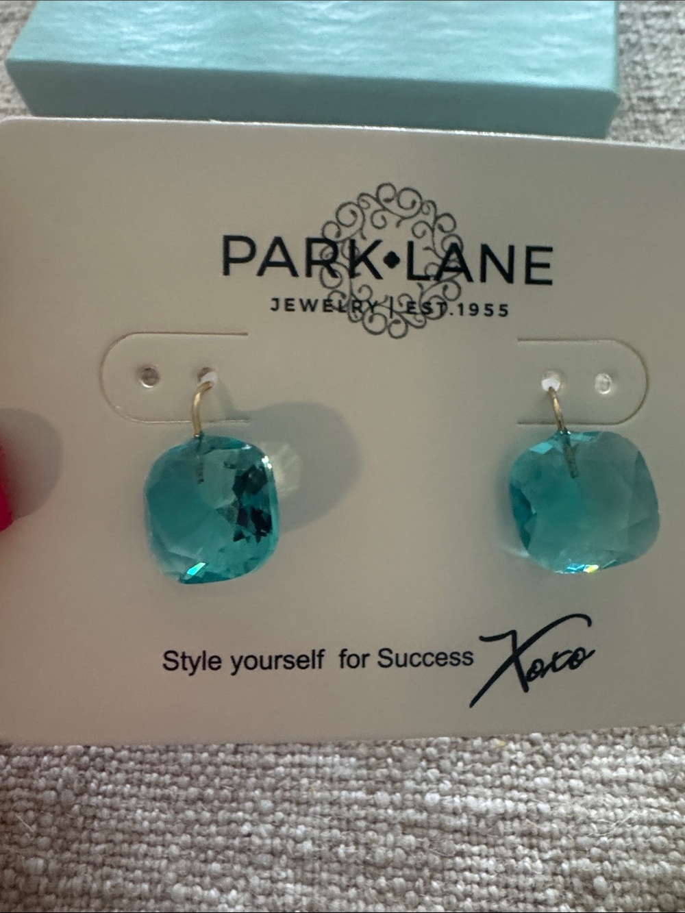 Park Lane Light Blue Crystal Sundance Earrings - Picture 3 of 3